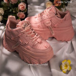 Trendy Ladies Pink High Heel Sneaker – Stylish & Comfortable Shoes in BD